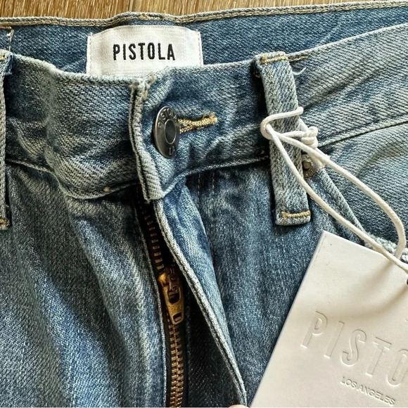 Pistola Presley High Rise Relaxed Roller Distressed Denim Jeans Size 27 NWT - Picture 7 of 12